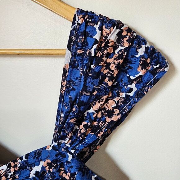 NWOT FREE PEOPLE BOHO PATTERN PLAY LINEN BLEND SHORT DRESS SZ MEDIUM - Picture 9 of 16